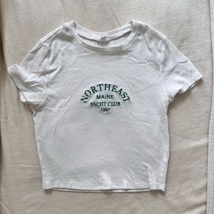 northeast maine yacht club cropped tee